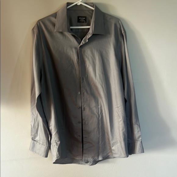 Men's Gray Dress Shirt - Picture 1 of 7
